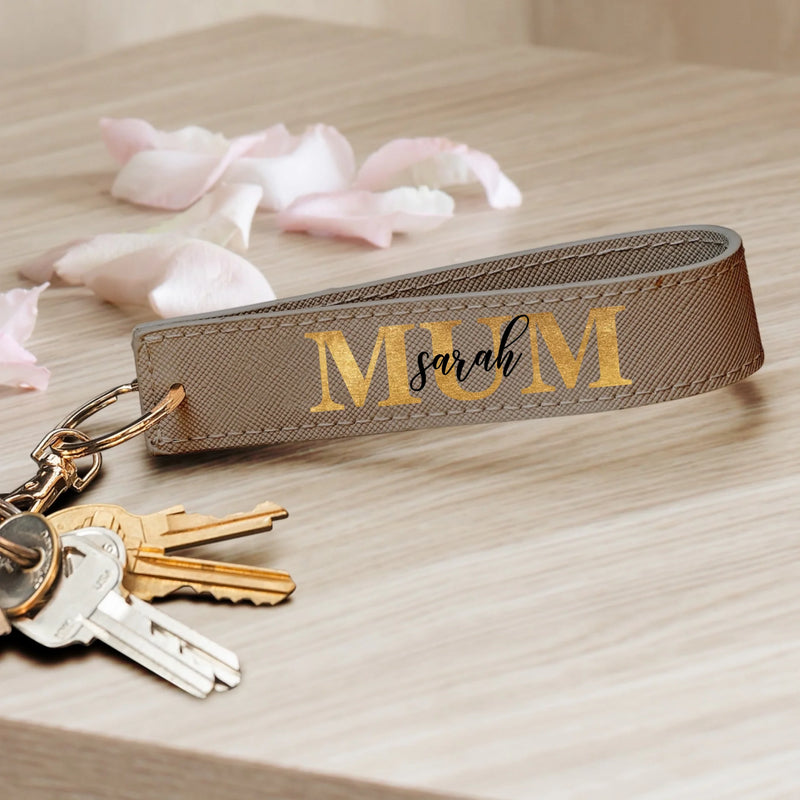 Mum - Personalised PU keychain with names for Mothers and Grandmothers