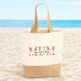 Mum - Personalised jute tote for mum and grandma
