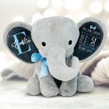 Cuddly elephant - Personalised plush elephant for babies